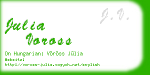 julia voross business card