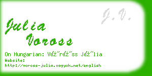 julia voross business card